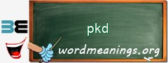 WordMeaning blackboard for pkd